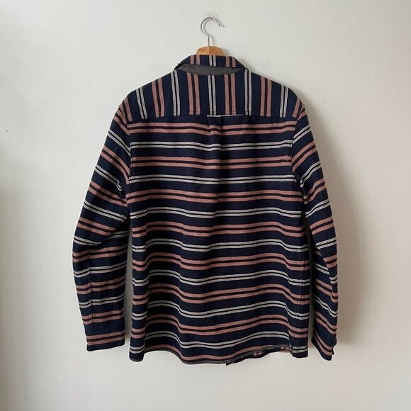 Carbon2Cobalt Striped Cotton Button Down Casual Shirt Men's Size Large - Picture 6 of 8